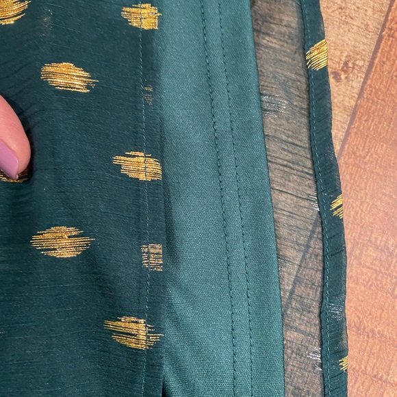 New With Tags Lane Bryant Green & Gold Blouse Size 20 - Picture 5 of 7